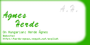 agnes herde business card