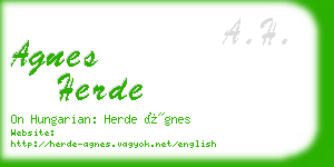 agnes herde business card